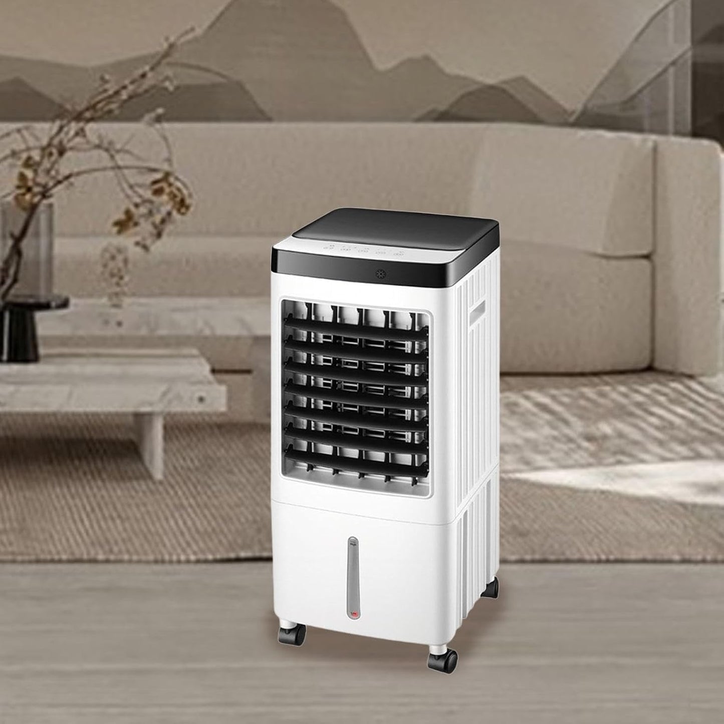 GENERIC Refroidisseur D'air Portable Avec Humidificateur, Ventilateur D'évaporation Silencieux De 3 Vitesses, Minuterie De Télécommande, Unité De Refroidissement De Bureau Compacte Pour L'utilisation à Domici