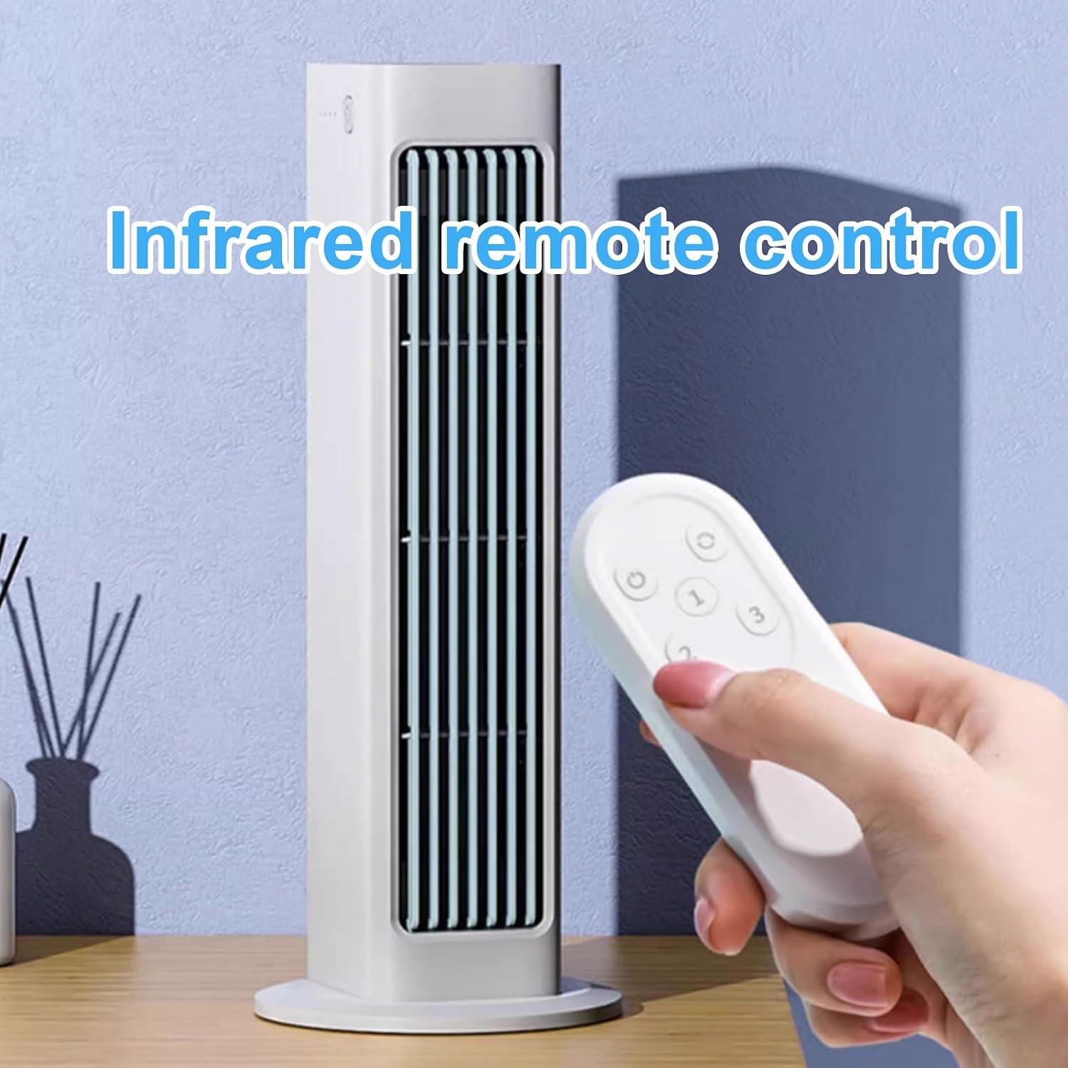  Ventilateur Portable Sans Fil Avec Télécommande, Ventilateur De Refroidissement Sans Lame Pour Bureau De Chambre à Coucher, Réglages à 3 Vitesses, Longue Sortie, Fonctionnement Silencieux, Pas De Fenê