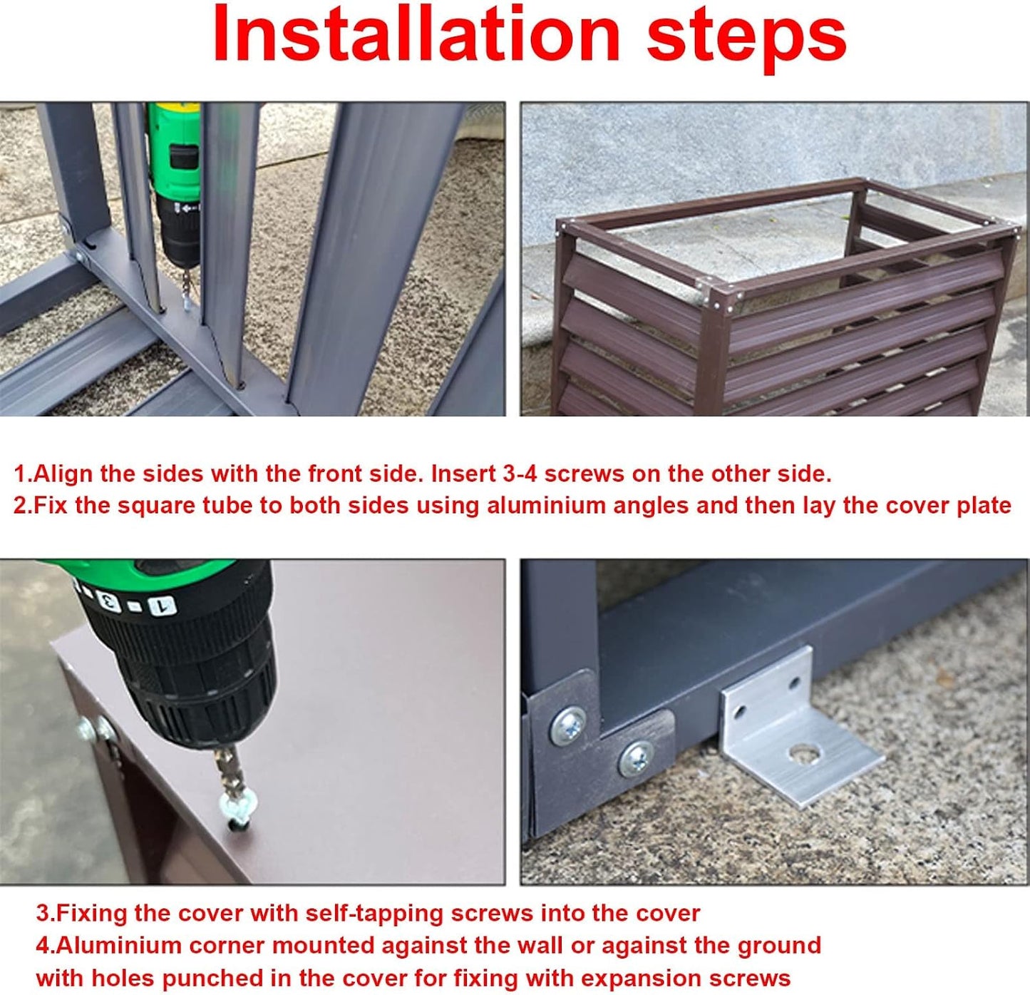 GENERIC Housse De Climatiseur En Aluminium Pour Unités Extérieures - Étanche - Protection Contre La Pluie Et La Poussière - Protection Contre Les Intempéries
