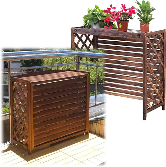  Support De Fleurs Pour Climatiseur, Présentoir Pour Plantes D'extérieur, Cadre à Persiennes, Support Décoratif Pour Climatiseur, Cache-radiateur, Espace