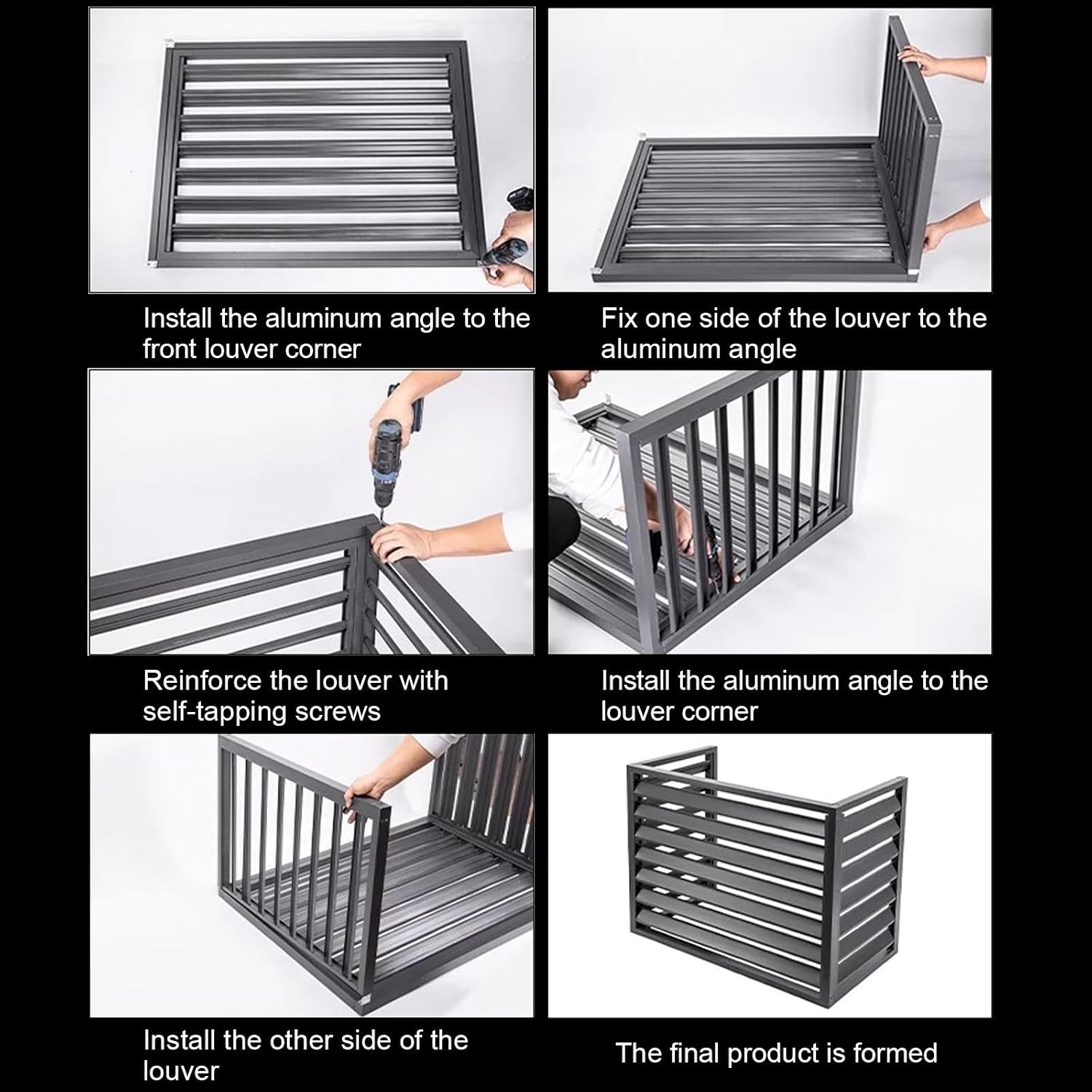 GENERIC Housse En Aluminium Pour Climatiseur Avec Bouclier De Pompe à Chaleur - Protection Extérieure - Résistante Aux Intempéries - Marron - 110 X 60 X 80 Cm - Durable Et Résistante Aux UV
