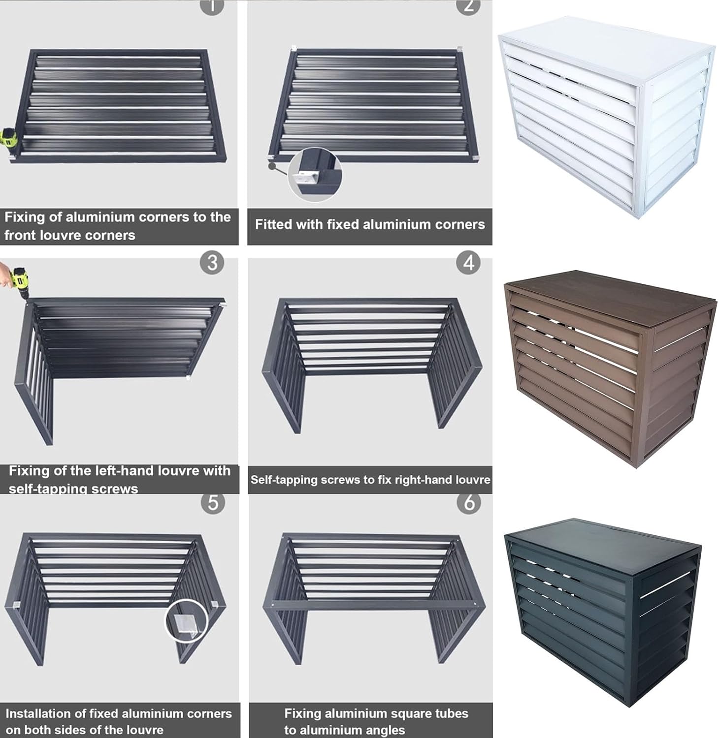 GENERIC Housse De Protection Pour Climatiseurs D'extérieur - Résistante Aux Intempéries - Réduction Du Bruit - Anti-poussière - Imperméable - Parfaite Pour Une Utilisation En Extérieur