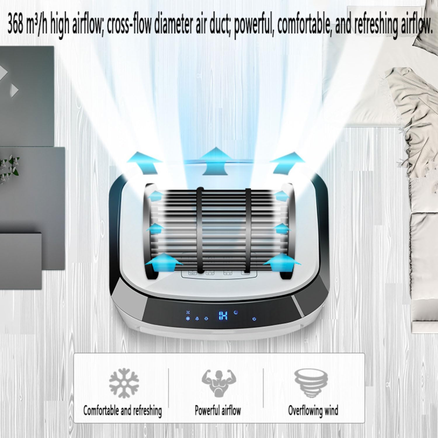 GENERIC Refroidisseur D'air évaporatif Portable Avec 3 Modes Et 3 Vitesses, Réservoir De 10 L, Minuterie De 8 H, Ventilateur De Refroidissement Pour La Maison, La Chambre Ou Le Bureau