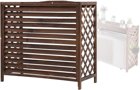  Filet De Protection Pour Climatiseur De Fenêtre, Housse De Protection Pour Unité De Condensation, Séparateur En Bois, Coque De Poubelle, Support De Climatiseur Caché, Jardin