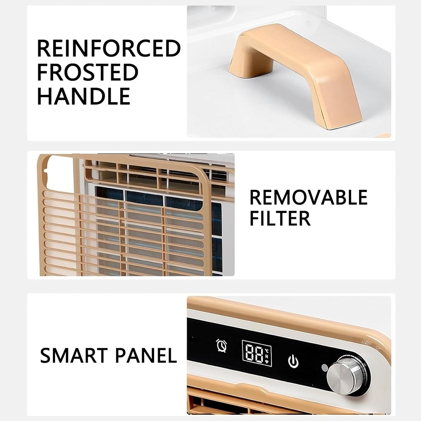  Split Portable AC 5000 BTU, 130m3/h Airflow, Télécommande WiFi, Fonctionnement Calme, Idéal Pour La Chambre De Camping RV, Configuration Facile Sans Kit De Fenêtre Nécessaire