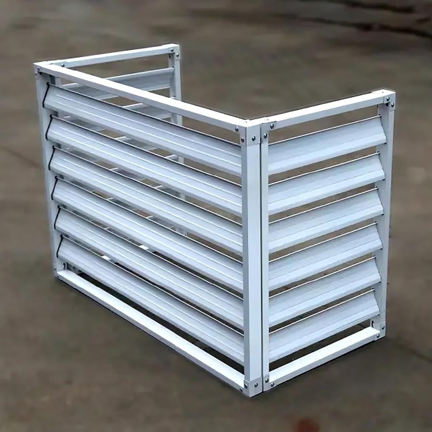GENERIC Housse De Protection Pour Climatiseur Extérieur – Protection En Aluminium Toutes Saisons Pour Unités Extérieures, Convient Aux Panneaux De Clôture Autoportants Et Aux Poubelles Et Aux Intempéries