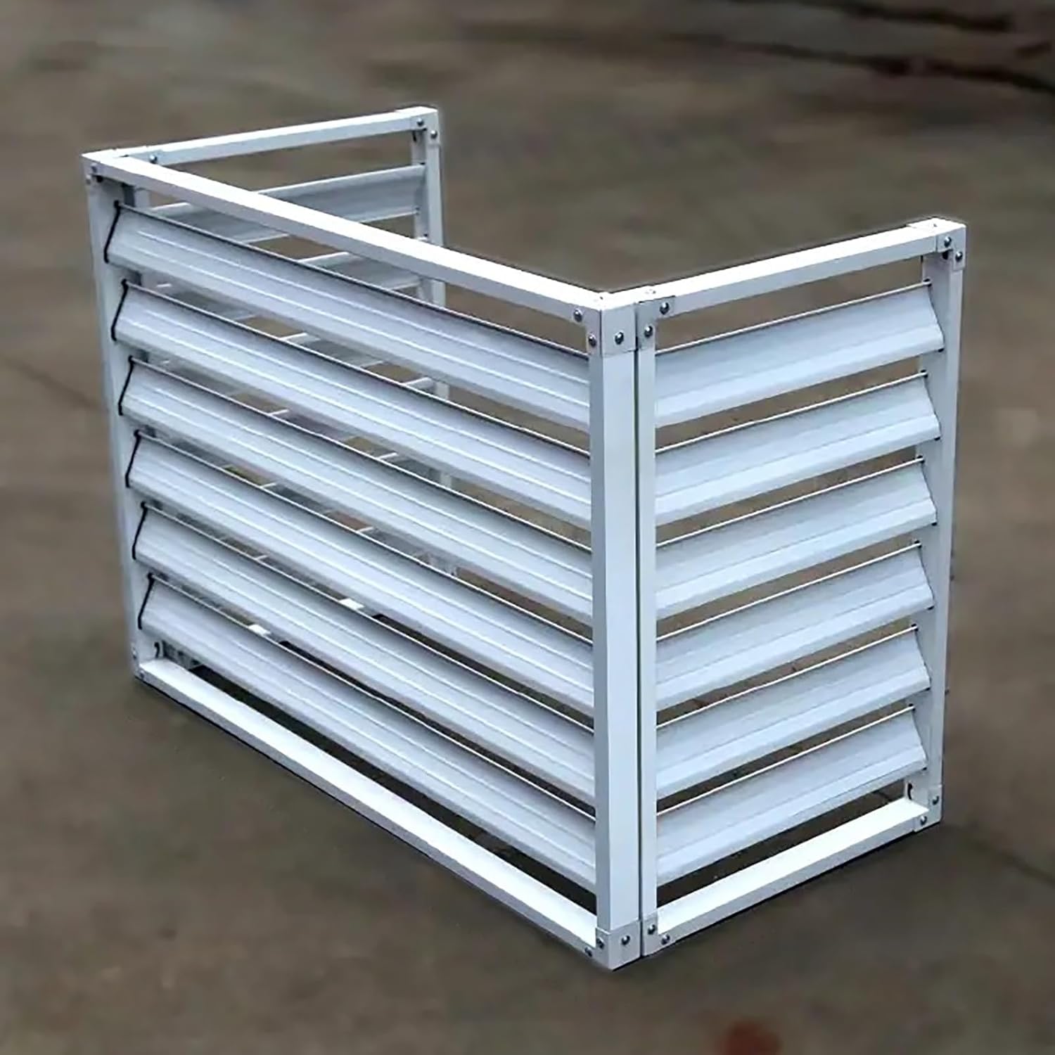 GENERIC Housse De Protection Pour Climatiseur Extérieur – Protection En Aluminium Toutes Saisons Pour Unités Extérieures, Convient Aux Panneaux De Clôture Autoportants Et Aux Poubelles Et Aux Intempéries