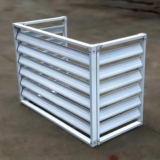 GENERIC Housse De Protection Pour Climatiseur Extérieur – Protection En Aluminium Toutes Saisons Pour Unités Extérieures, Convient Aux Panneaux De Clôture Autoportants Et Aux Poubelles Et Aux Intempéries