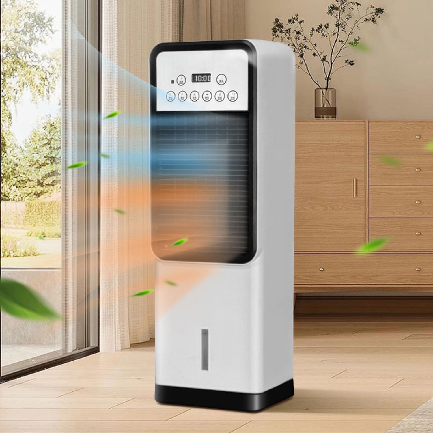 GENERIC Réservoir De Refroidisseur D'évaporation Portable 3L, Télécommande, Oscillation De 120°, 4 Modes, Minuterie, Silencieux Pour Le Bureau Et La Maison