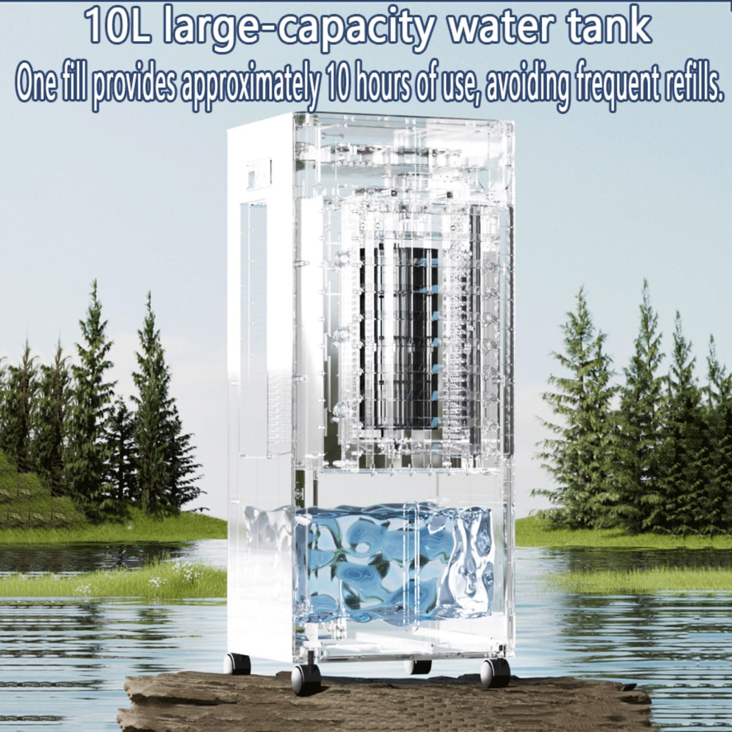 GENERIC Sans Fenêtre, Climatisation Portable Avec Télécommande, Climatiseur, Tubeless, Silencieux, Refroidisseur à évaporation Oscillant, Ventilateur De Réfrigérateur Pour Chambre à Coucher, Intérieur Et Exté