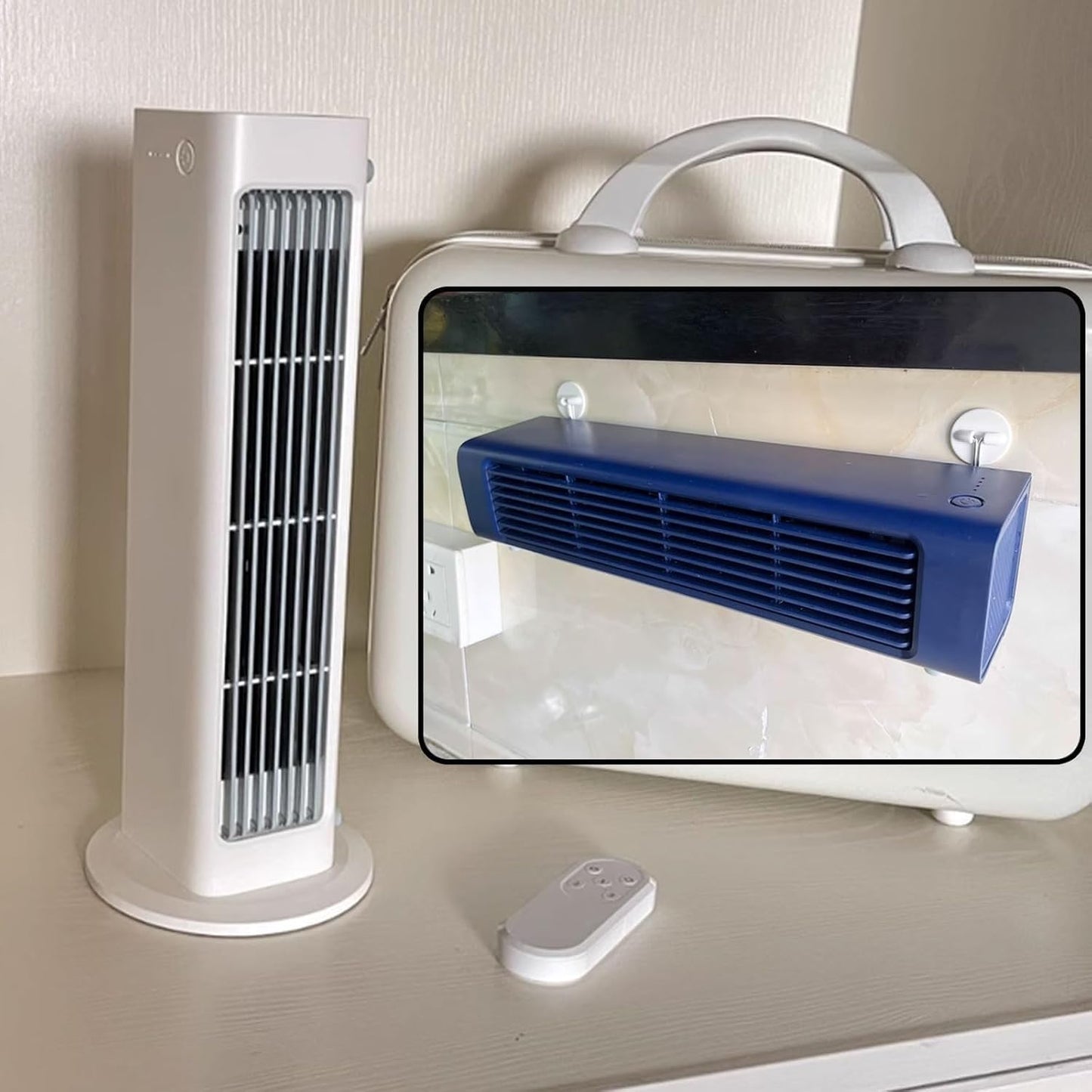GENERIC Refroidisseur D'air Portable Avec Une Télécommande Et Des Réglages à Trois Vitesses; Adapté Aux Chambres Et Aux Bureaux, Avec Un Fonctionnement Silencieux.