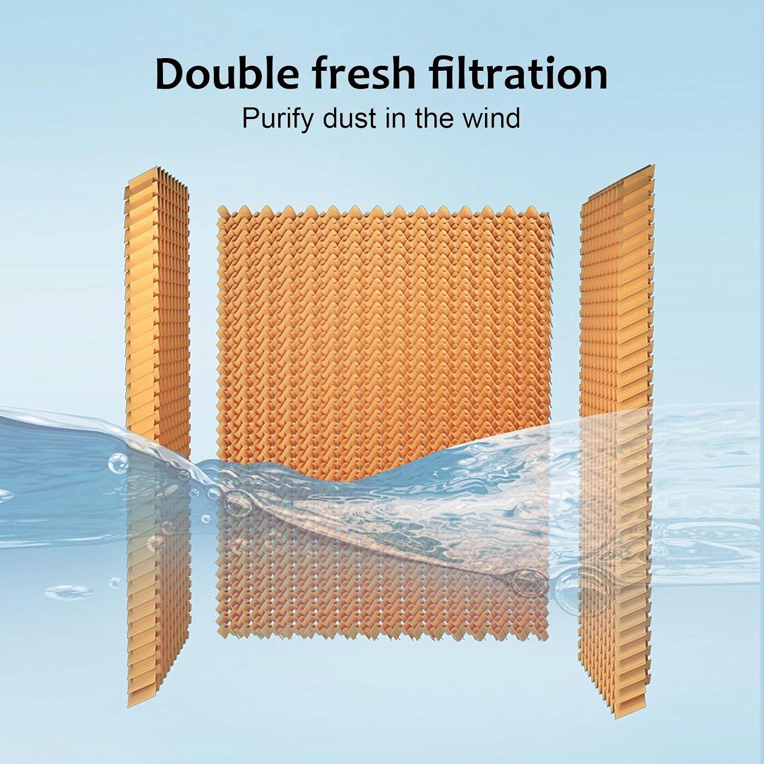  Refroidisseur D'air Portable Par évaporation Avec Oscillation Automatique, Ventilateur Humidificateur 3 En 1 Pour Intérieur, Extérieur, Patio, Garage