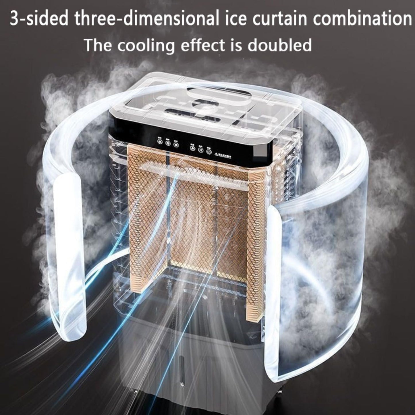 GENERIC Refroidisseur D'air évaporatif Portable, Ventilateur Oscillant à 3 Vitesses, Minuterie 12H, Grand Réservoir Pour Le Camping De Bureau à Chambre, écoénergétiques Et Silencieux