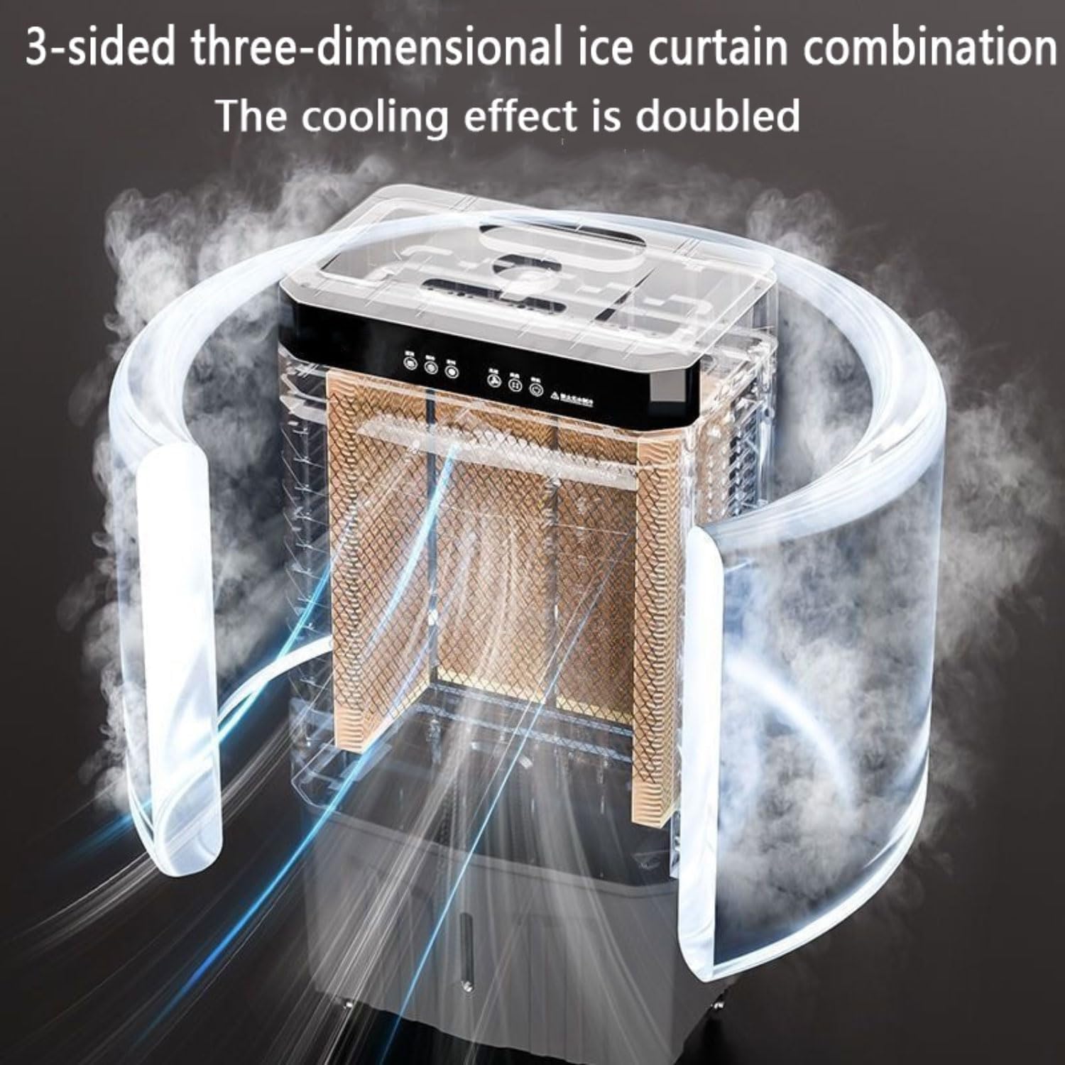 GENERIC Refroidisseur D'air évaporatif Portable, Ventilateur Oscillant à 3 Vitesses, Minuterie 12H, Grand Réservoir Pour Le Camping De Bureau à Chambre, écoénergétiques Et Silencieux