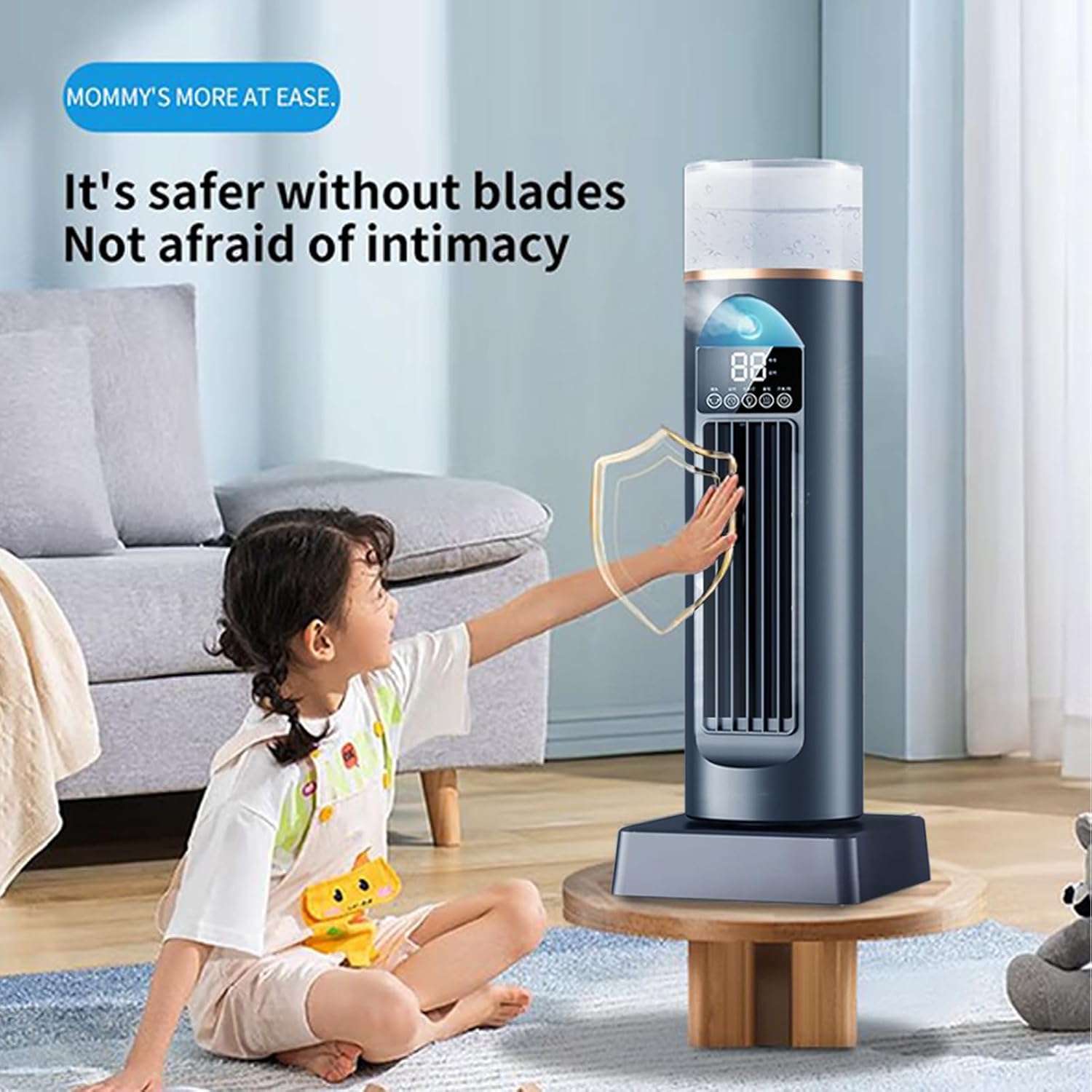  Ventilateur De Climatiseur, Refroidisseur De Pièce Portable, Humidificateur Sans Lame Avec Fonctionnement Silencieux, Ventilateur Minuterie Avec Télécommande, Dispositif De Refroidissement Intérieur,