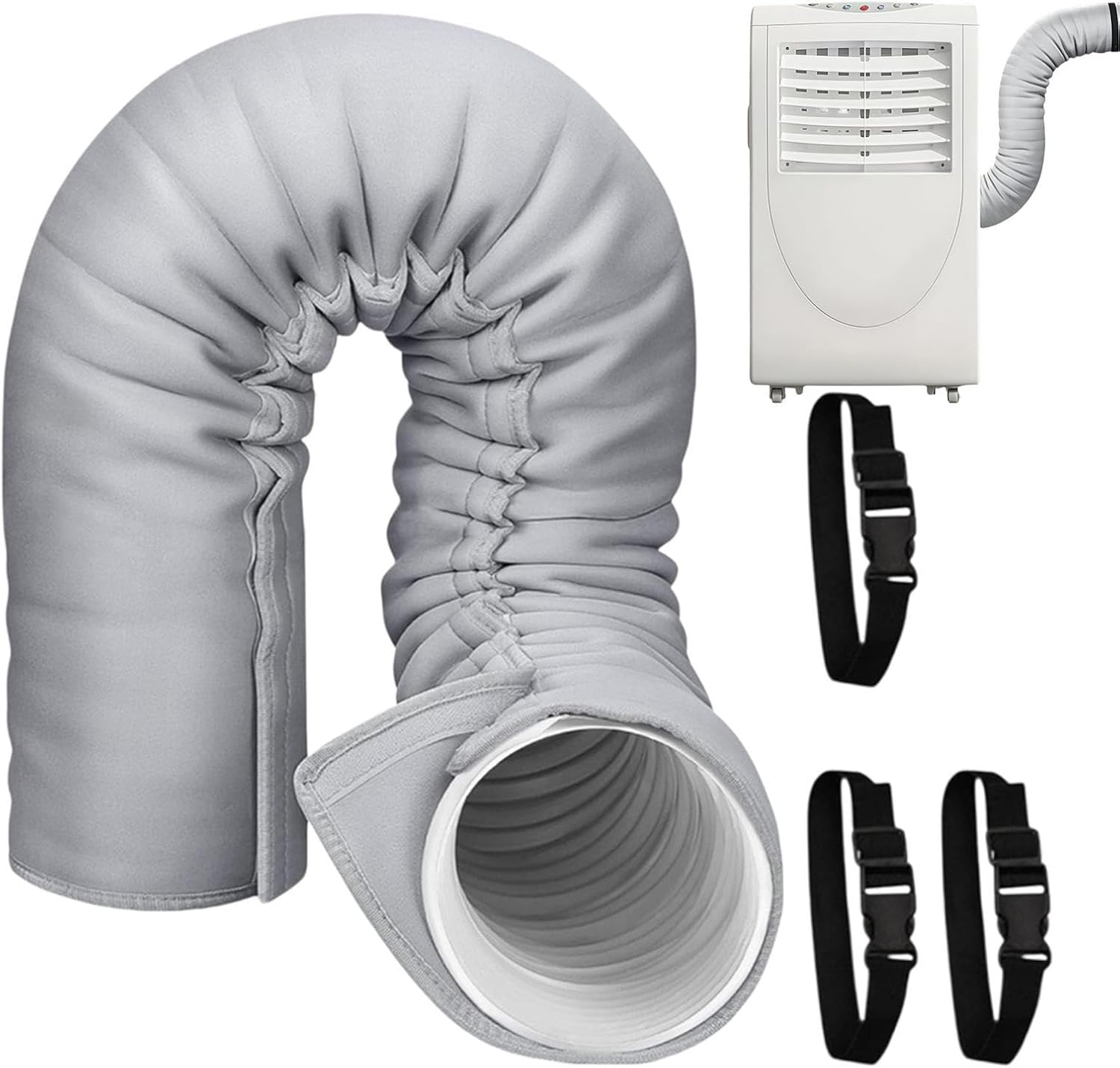  Housse Isolante Pour Tuyau De Climatiseur Portable Avec 3 Sangles Ajustable | Isolation Tuyau Clim Portable été, Isolation Thermique, Convient Pour Hiver, Extérieur, Camping-car, Garage Et Maison