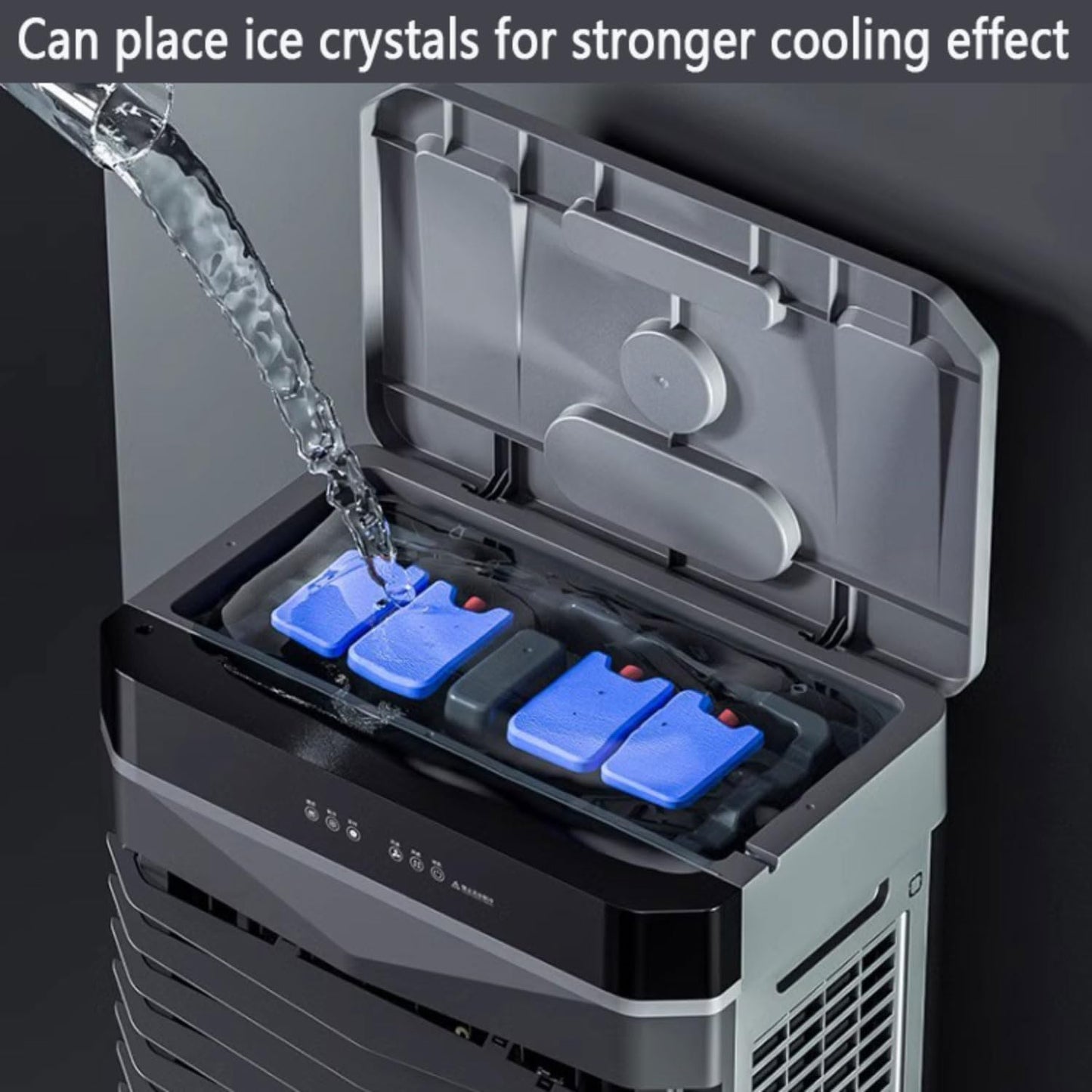 GENERIC Refroidisseur D'air Portable économiseur D'énergie, 3 Vitesses, 12H Minuterie, 120 Oscillation, Refroidisseur à Faible évaporation De Bruit Pour Le Bureau De Chambre Salon Chambre à Domicile Refroidis