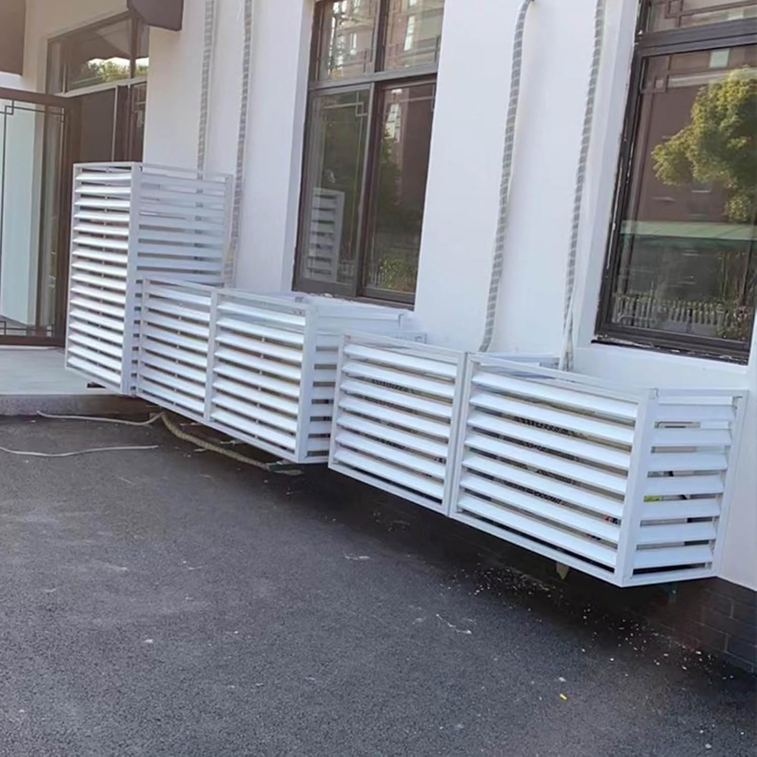 GENERIC Couvercle De Climatiseur Extérieur En Aluminium Pour Unité De Climatisation, Couvercle De Lame De Protection Pour Pompe à Chaleur Pour Unités Extérieures
