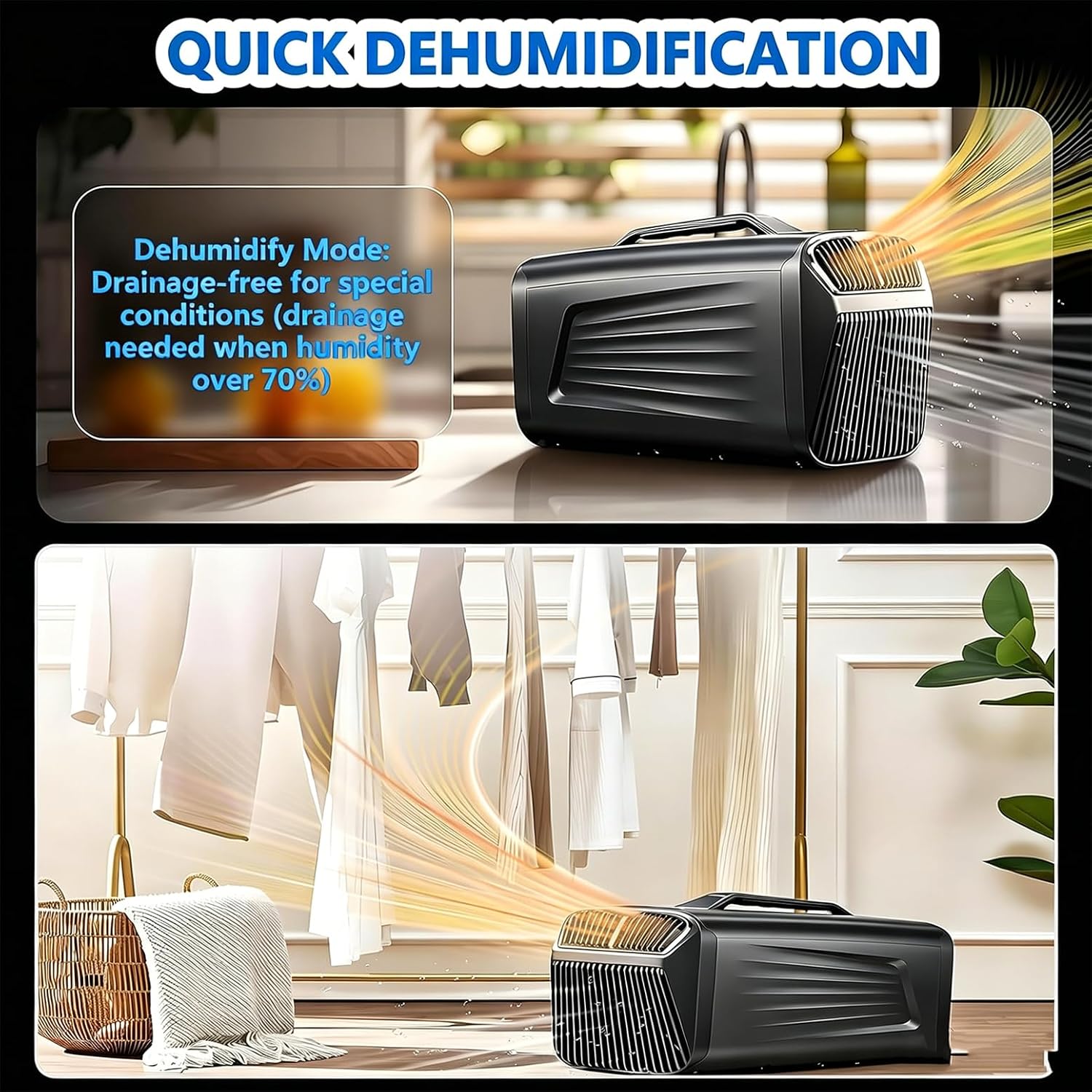  Climatiseur Portable Pour Tente 5200 Climatiseur Btu Pour Camping-Car, Refroidissement + Déshumidification + Ventilation + Mode Veille + Minuterie 24 H, Jusqu'à 10M², Conduit D'évacuation Inclus