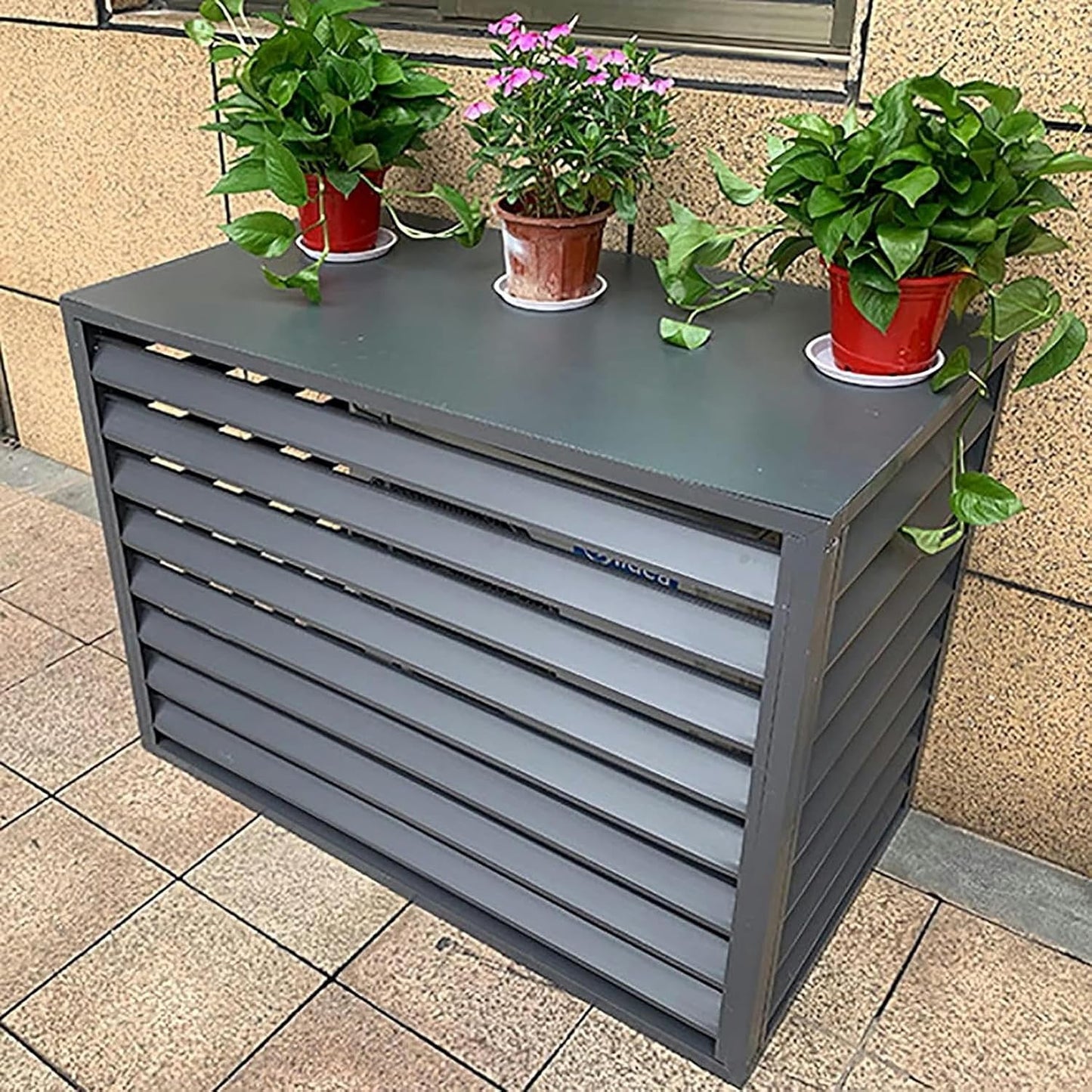  Housse De Protection Pour Climatiseur Extérieur, Résistante Aux Intempéries, Pour Climatiseur Split, Protection Antivol, Décorative, Pour Climatiseur Extérieur