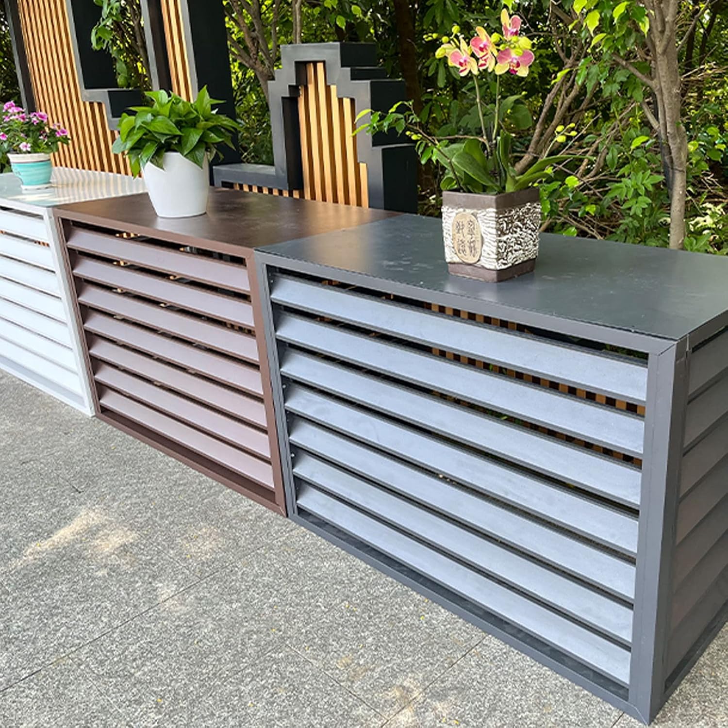 GENERIC Housse De Climatiseur En Aluminium De Qualité Supérieure - Résistante à L'eau Et Au Vent - Protection Contre La Grêle Et Les Intempéries - Utilisation En Intérieur/extérieur