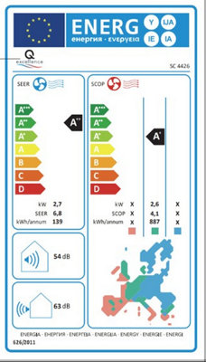 Unité Extérieure 4426 Q EXCELLENCE Climatisation 60-85 M³ Blanc Wifi 20 DB