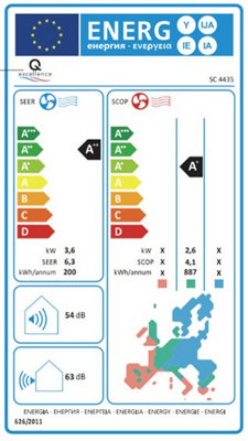  Unité Extérieure 4435 Q EXCELLENCE Blanc, Climatisation 80-100 M³, 20 DB, Wi-Fi